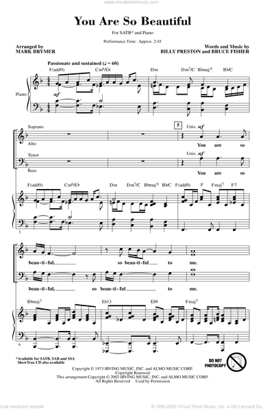You Are So Beautiful (arr. Mark Brymer)