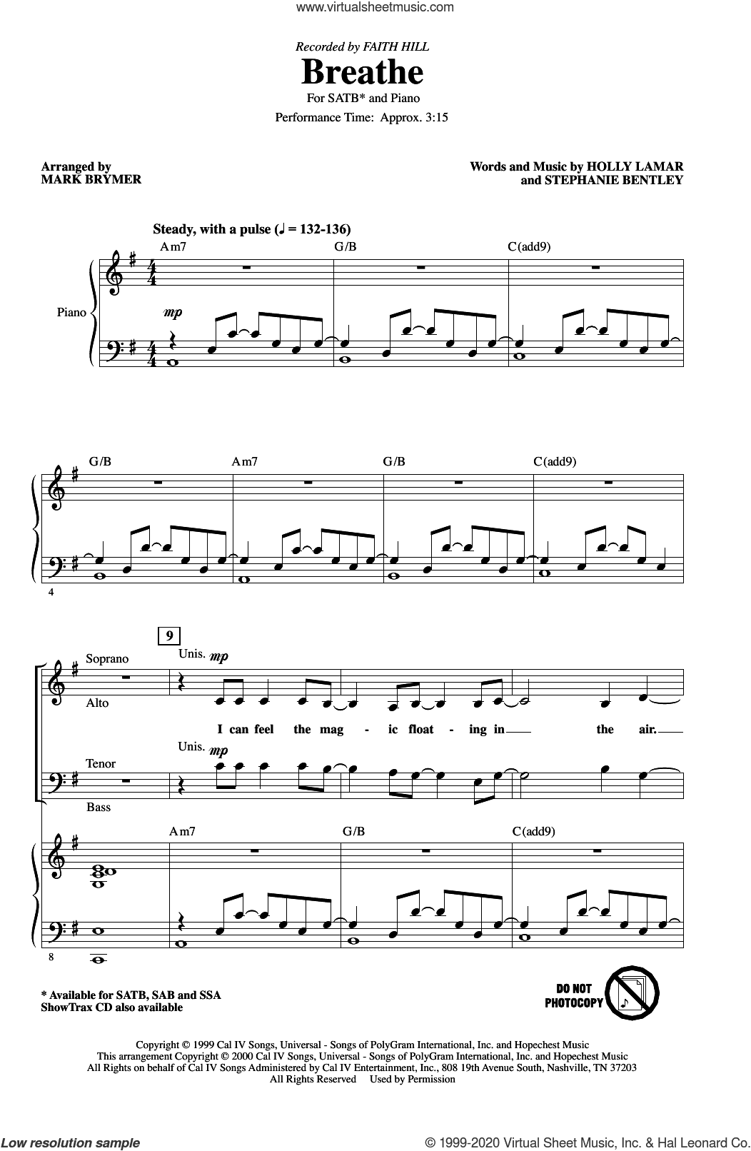 Breathe (arr. Mark Brymer)