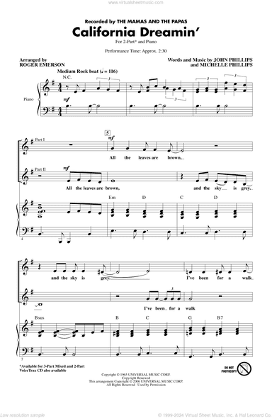 California Dreamin' (arr. Roger Emerson)