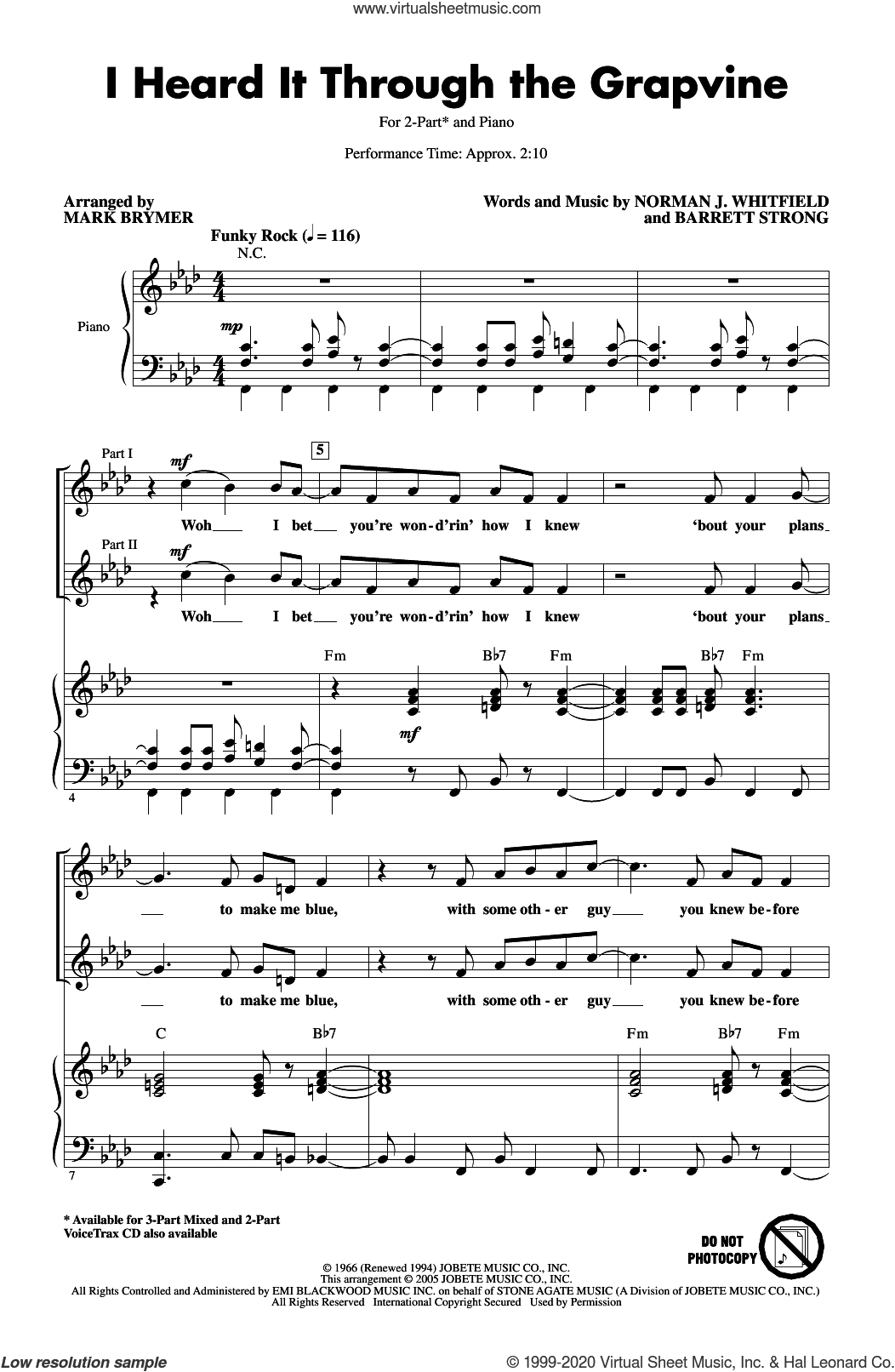 I Heard It Through The Grapevine (arr. Mark Brymer)