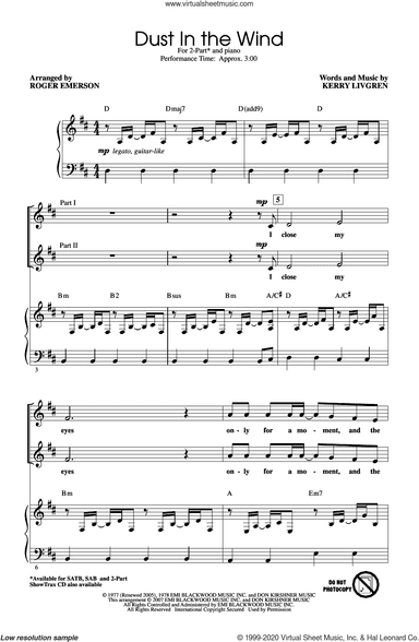 Dust In The Wind (arr. Roger Emerson)