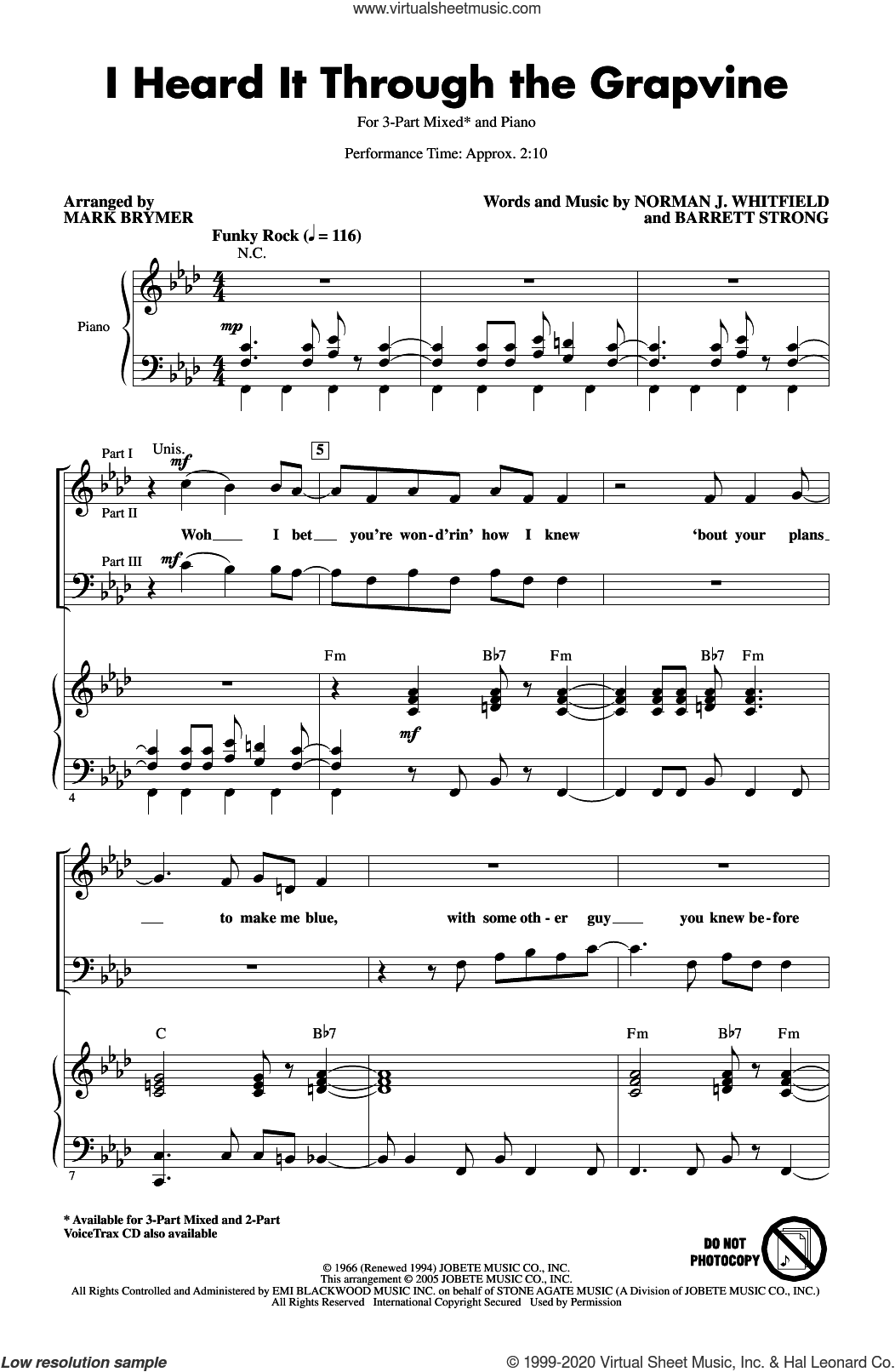 I Heard It Through The Grapevine (arr. Mark Brymer)