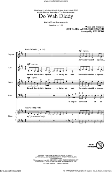 Do Wah Diddy Diddy (arr. Ken Berg)