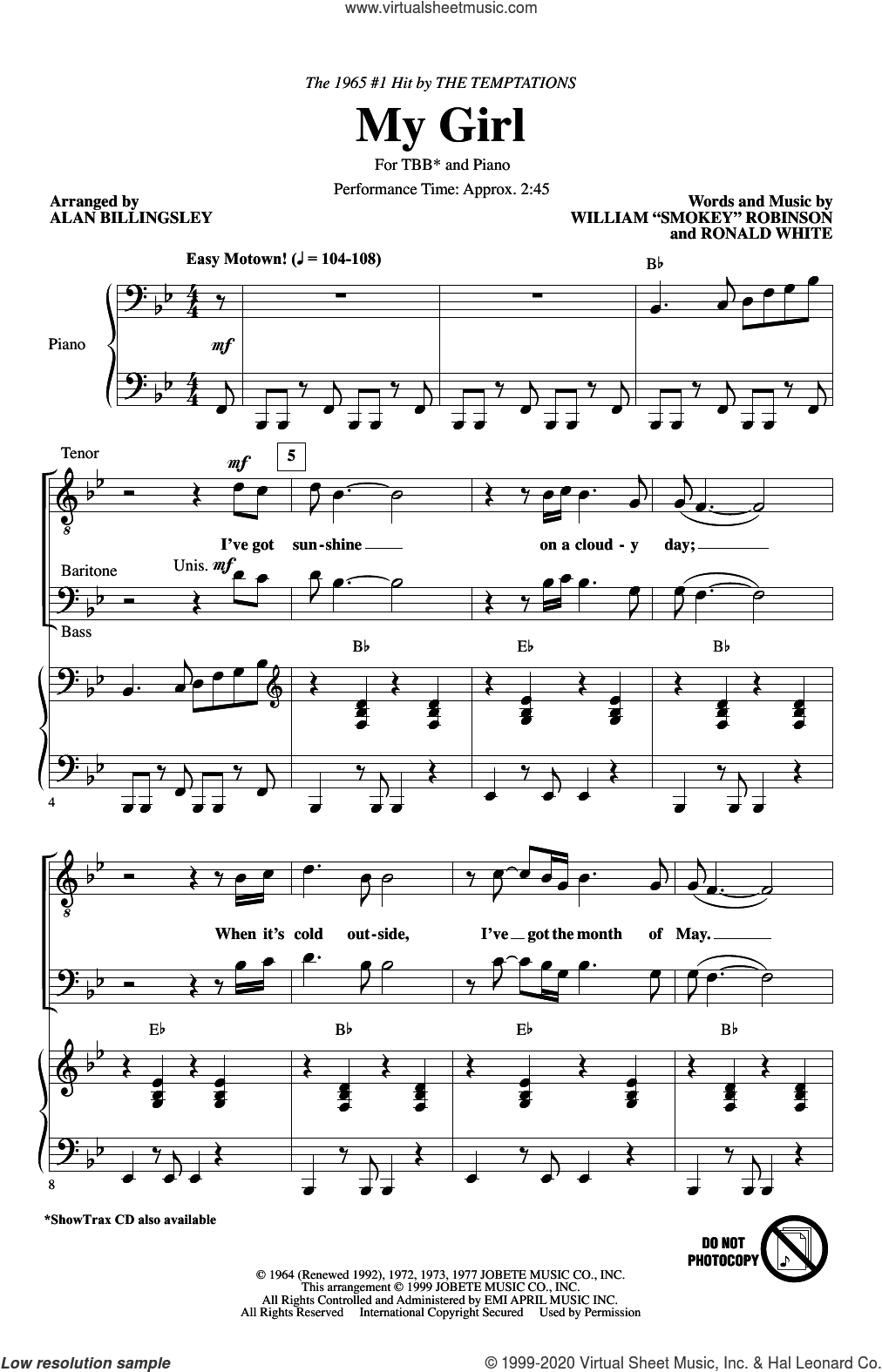 My Girl (arr. Alan Billingsley)