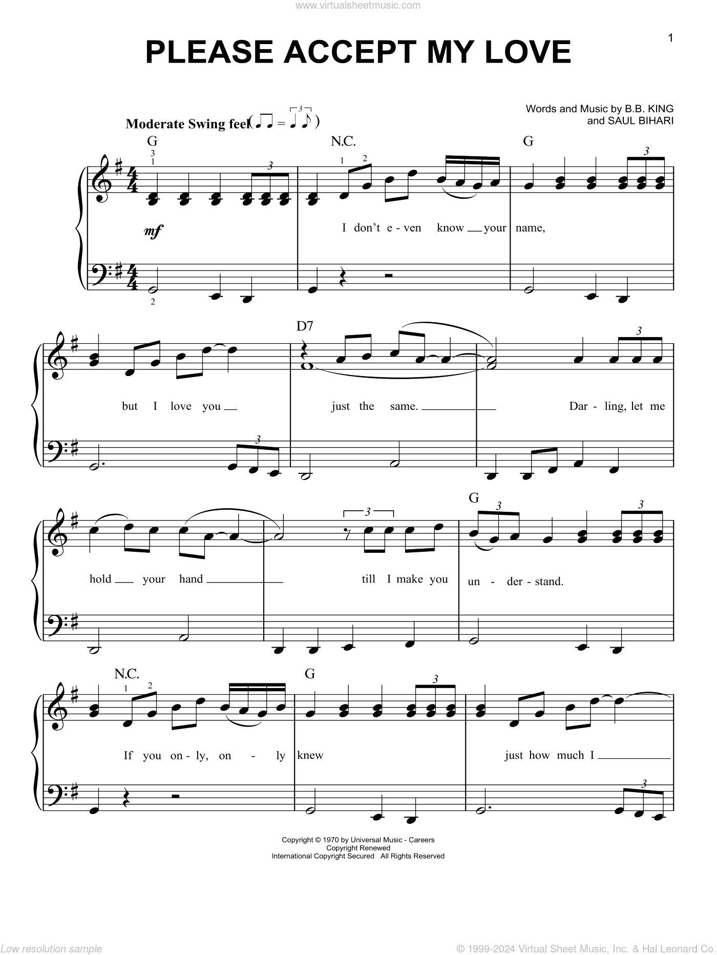 Please Accept My Love, (beginner)