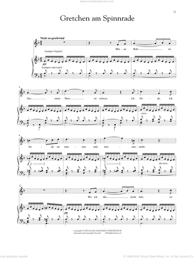 Gretchen At The Spinning Wheel (Gretchen Am Spinnrade) (arr. Richard Walters)