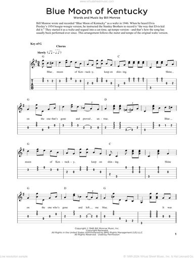Blue Moon Of Kentucky (arr. Fred Sokolow)