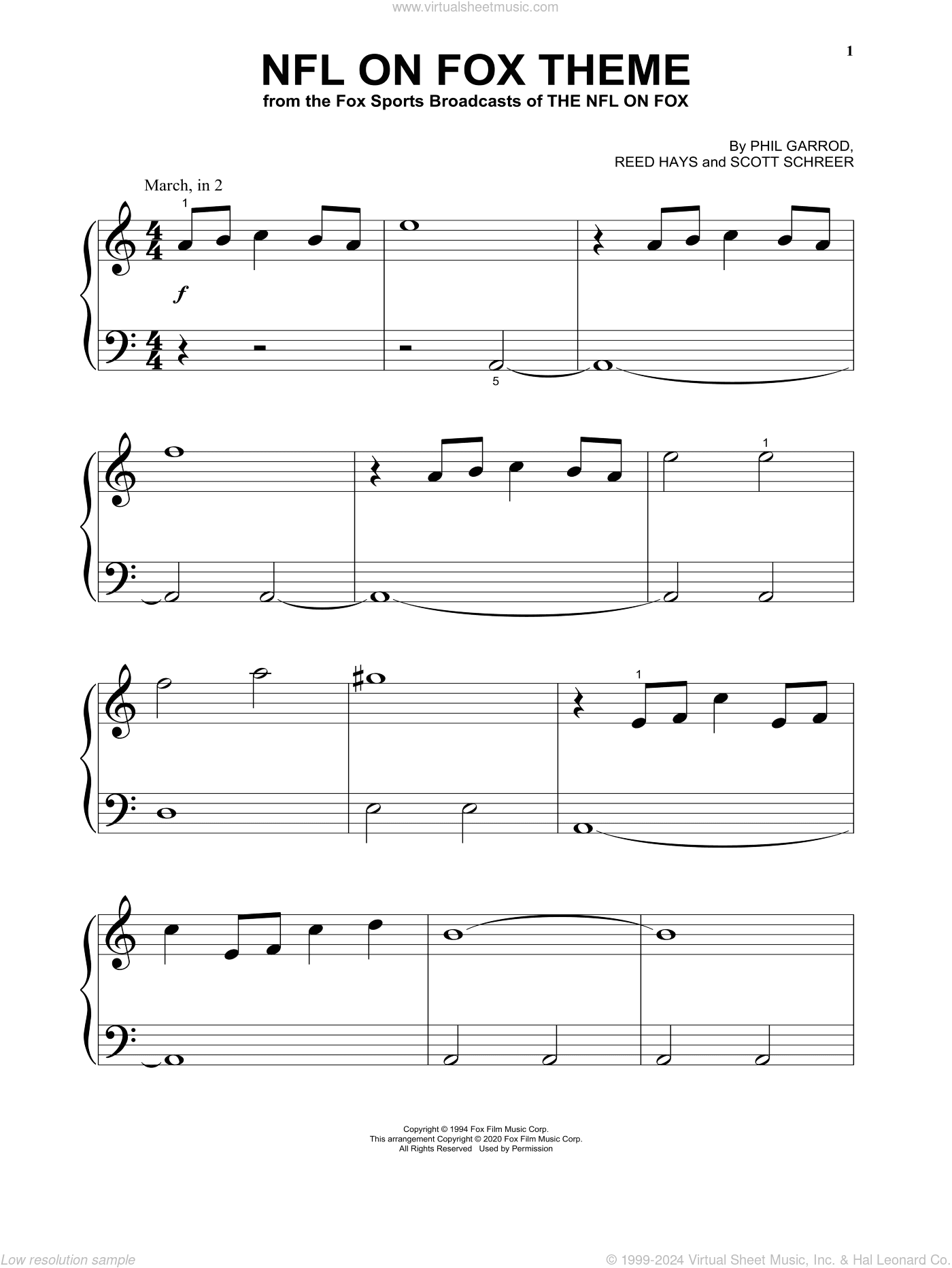 NFL On Fox Theme, (beginner)