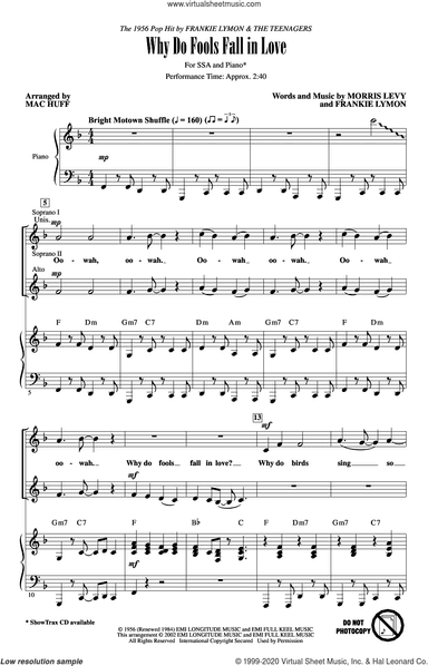 Why Do Fools Fall In Love (arr. Mac Huff)
