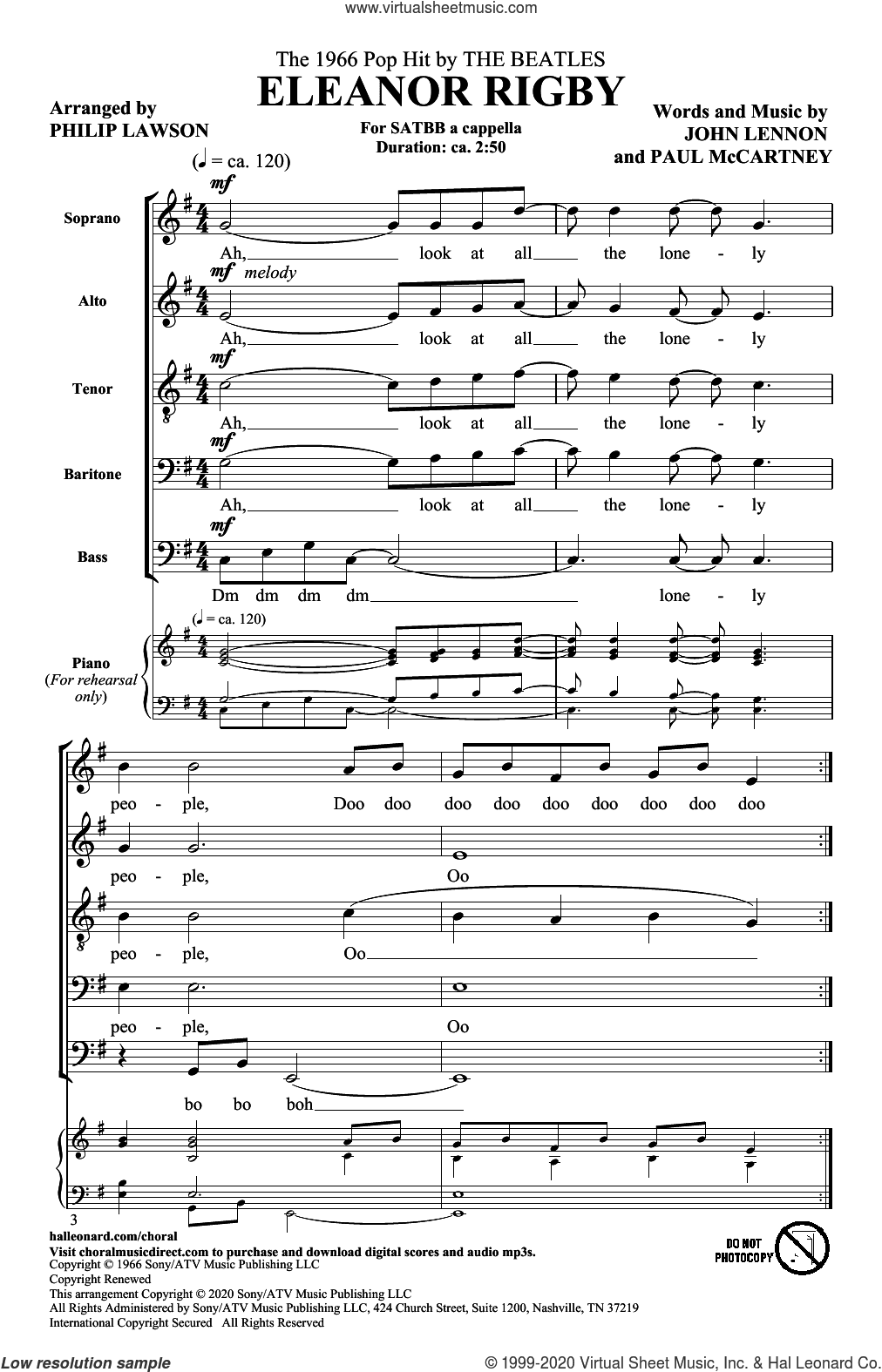 Eleanor Rigby (arr. Philip Lawson)