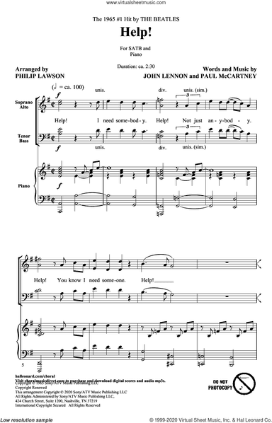 Help! (arr. Philip Lawson)