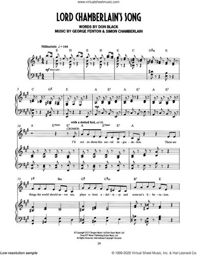 Lord Chamberlain's Song (from Mrs Henderson Presents)