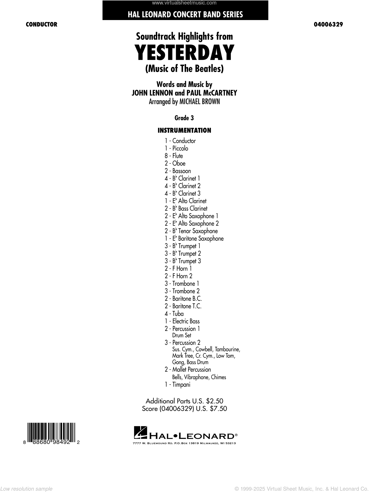 Highlights from Yesterday (Music Of The Beatles) (arr. Michael Brown)