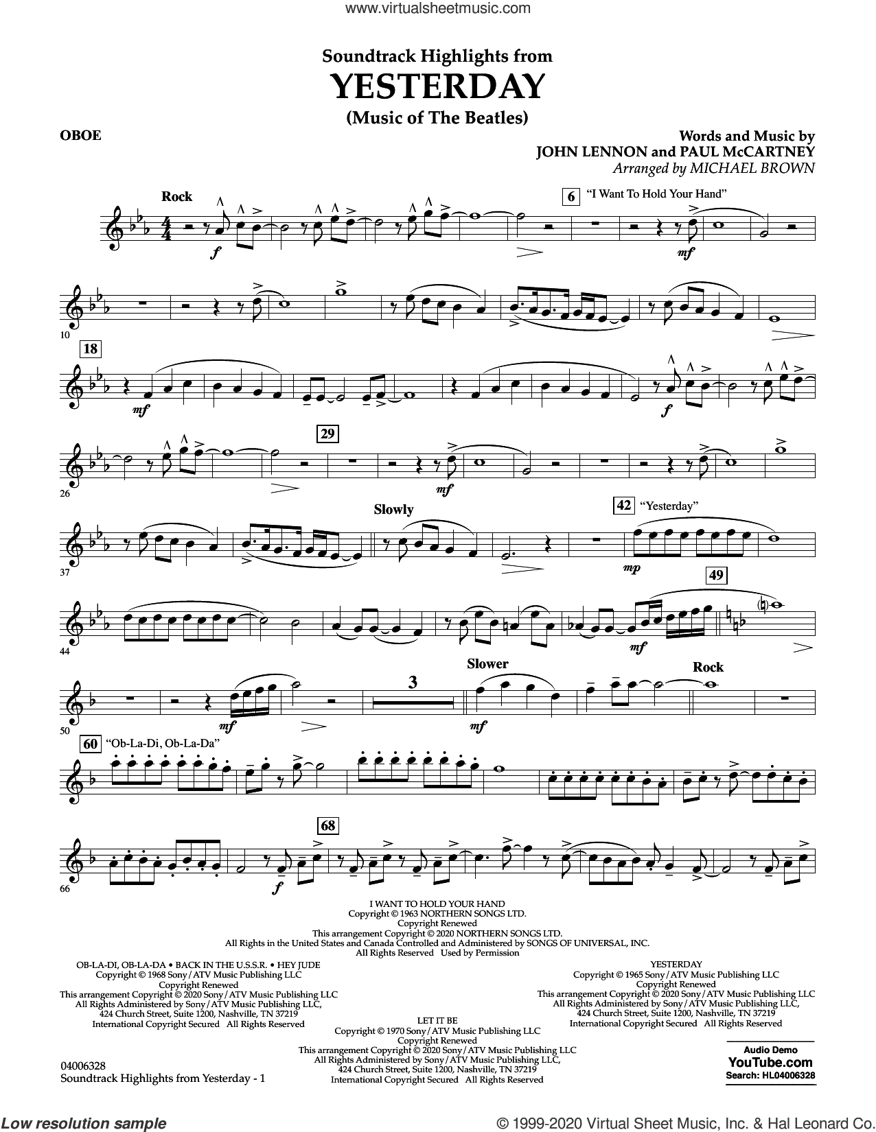 Highlights from Yesterday (Music Of The Beatles) (arr. Michael Brown)
