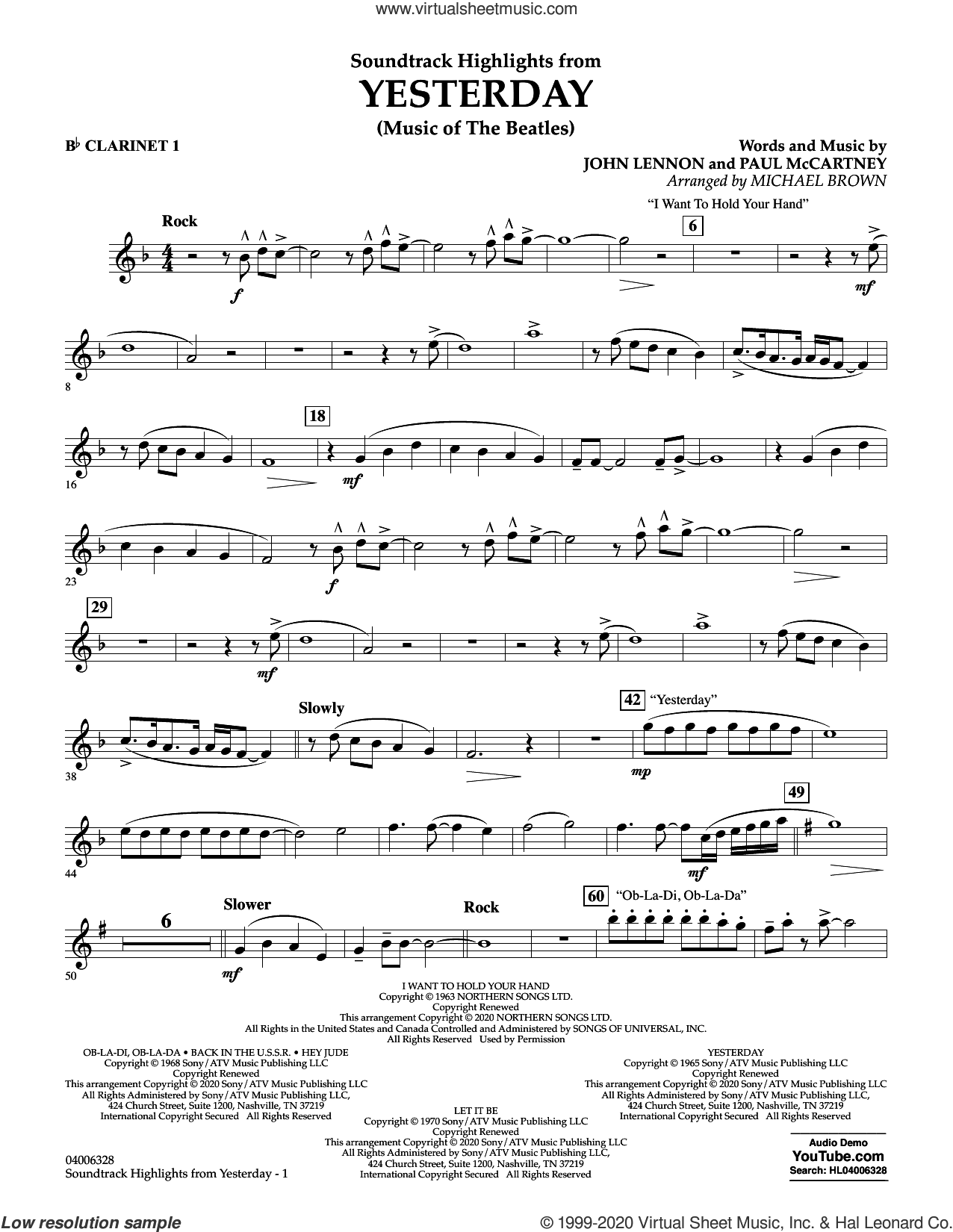 Highlights from Yesterday (Music Of The Beatles) (arr. Michael Brown)