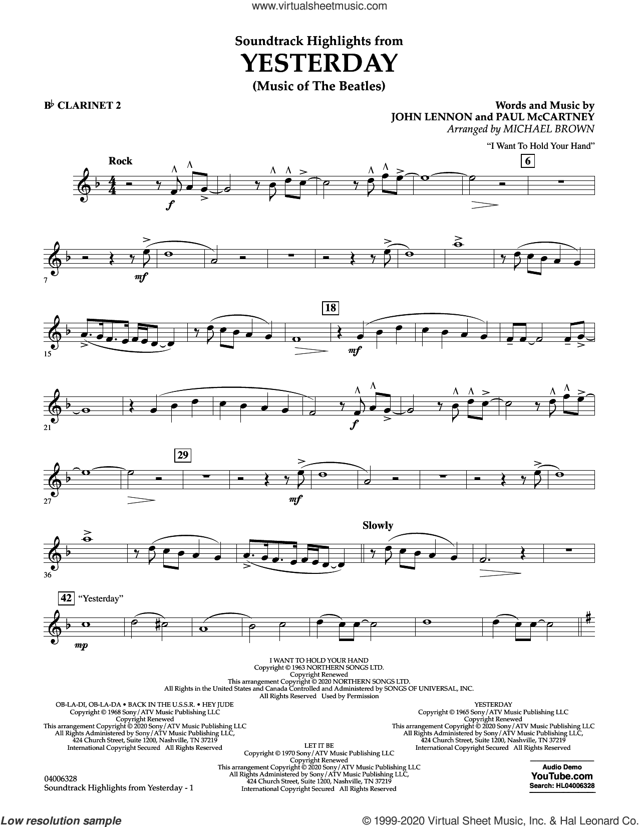 Highlights from Yesterday (Music Of The Beatles) (arr. Michael Brown)