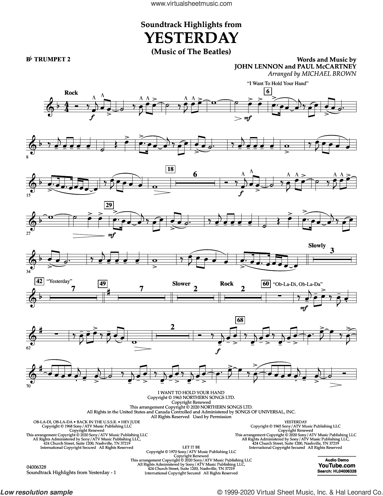 Highlights from Yesterday (Music Of The Beatles) (arr. Michael Brown)