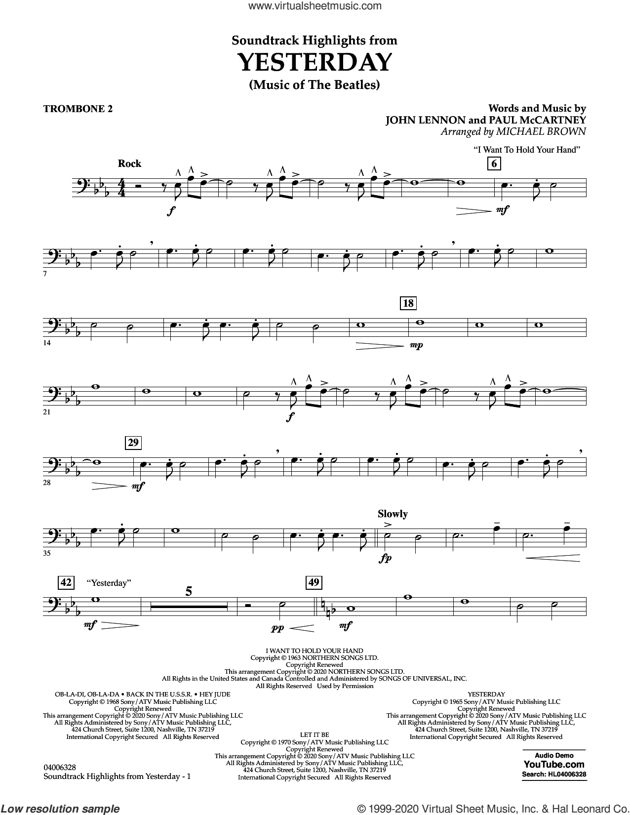 Highlights from Yesterday (Music Of The Beatles) (arr. Michael Brown)