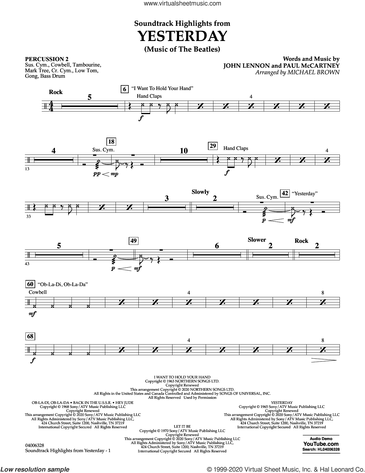 Highlights from Yesterday (Music Of The Beatles) (arr. Michael Brown)