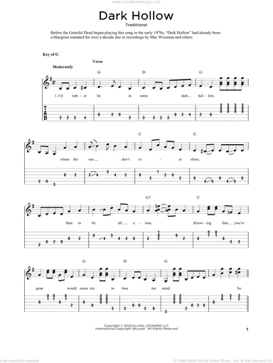 Dark Hollow (arr. Fred Sokolow)