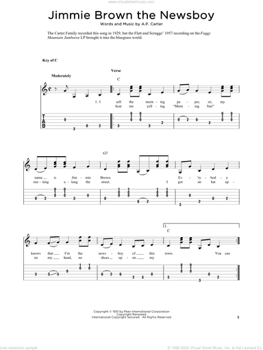 Jimmie Brown The Newsboy (arr. Fred Sokolow)
