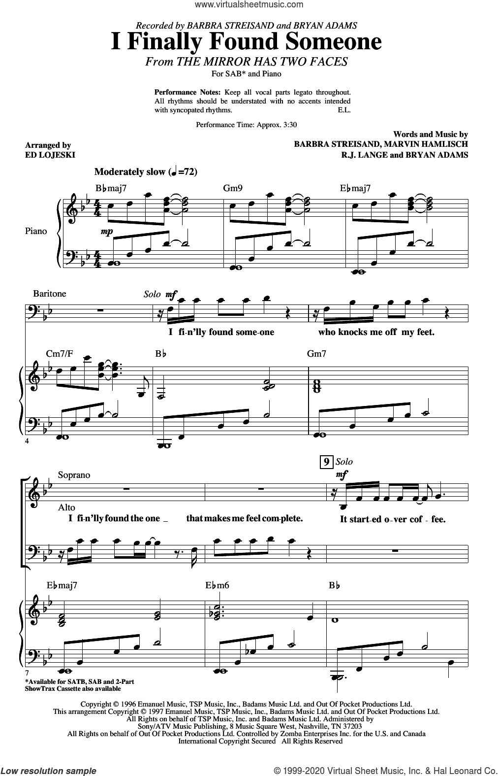 I Finally Found Someone (arr. Ed Lojeski)