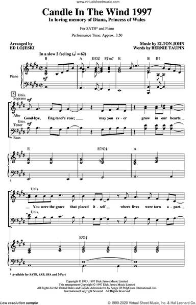 Candle In The Wind (arr. Ed Lojeski)