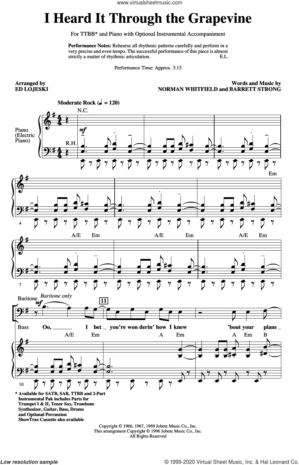 I Heard It Through The Grapevine (arr. Ed Lojeski)