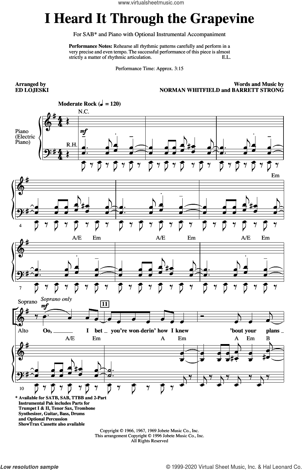 I Heard It Through The Grapevine (arr. Ed Lojeski)