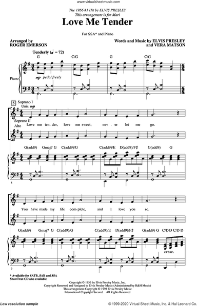 Love Me Tender (arr. Roger Emerson)