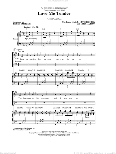 Love Me Tender (arr. Roger Emerson)