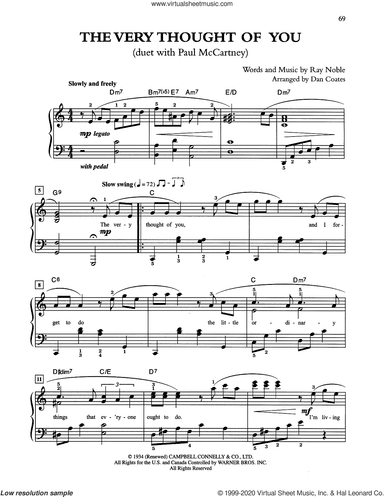 The Very Thought Of You (arr. Dan Coates)
