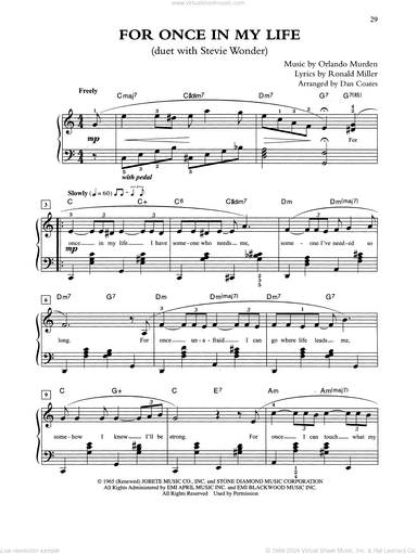 For Once In My Life (arr. Dan Coates)