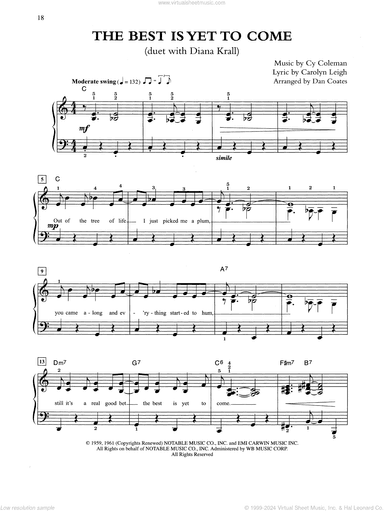 The Best Is Yet To Come (arr. Dan Coates)