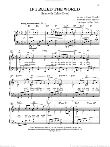 If I Ruled The World (arr. Dan Coates)