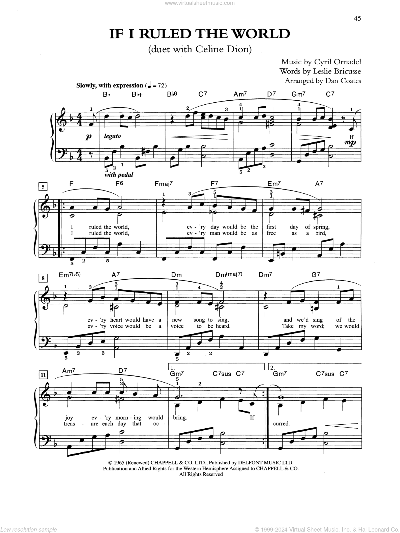 If I Ruled The World (arr. Dan Coates)