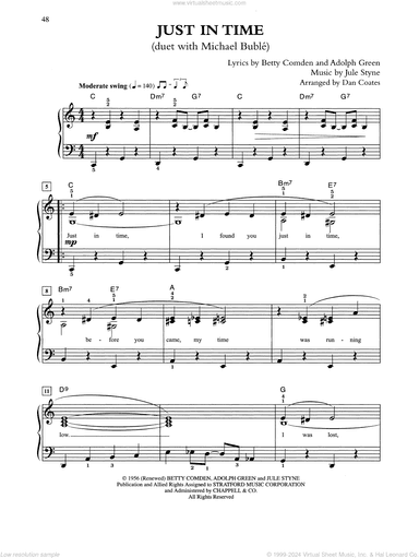 Just In Time (arr. Dan Coates)