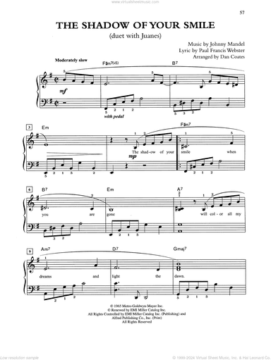 The Shadow Of Your Smile (arr. Dan Coates)