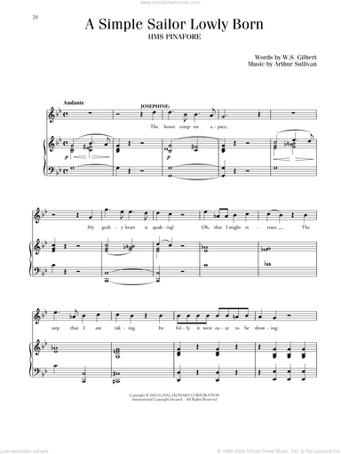 Simple Sailor, Lowly Born (from HMS Pinafore)