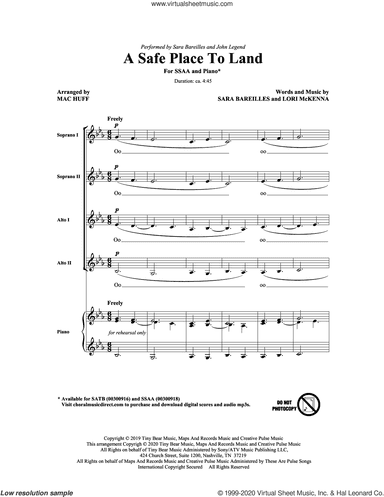 A Safe Place To Land (feat. John Legend) (arr. Mac Huff)