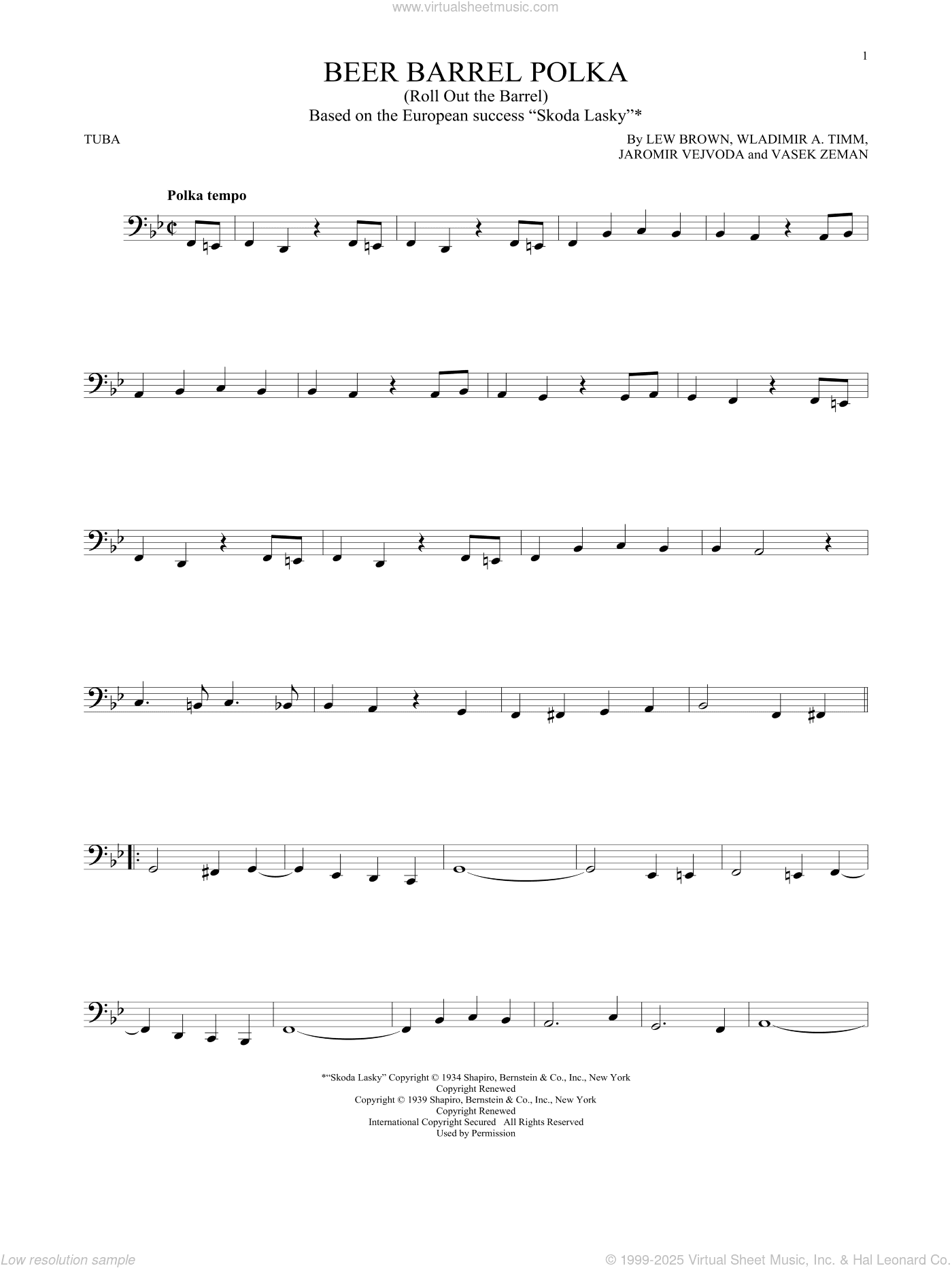 Beer Barrel Polka (Roll Out The Barrel)