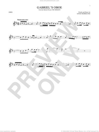 Gabriel's Oboe (from The Mission)
