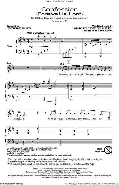 Confession (Forgive Us, Lord) (arr. Heather Sorenson)