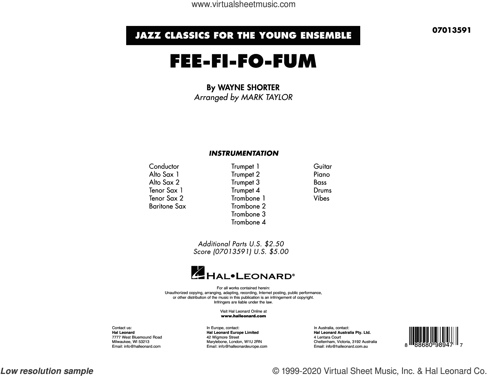 Fee-Fi-Fo-Fum (arr. Mark Taylor) (COMPLETE)