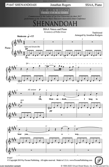 Shenandoah (arr. Jonathan Rodgers)