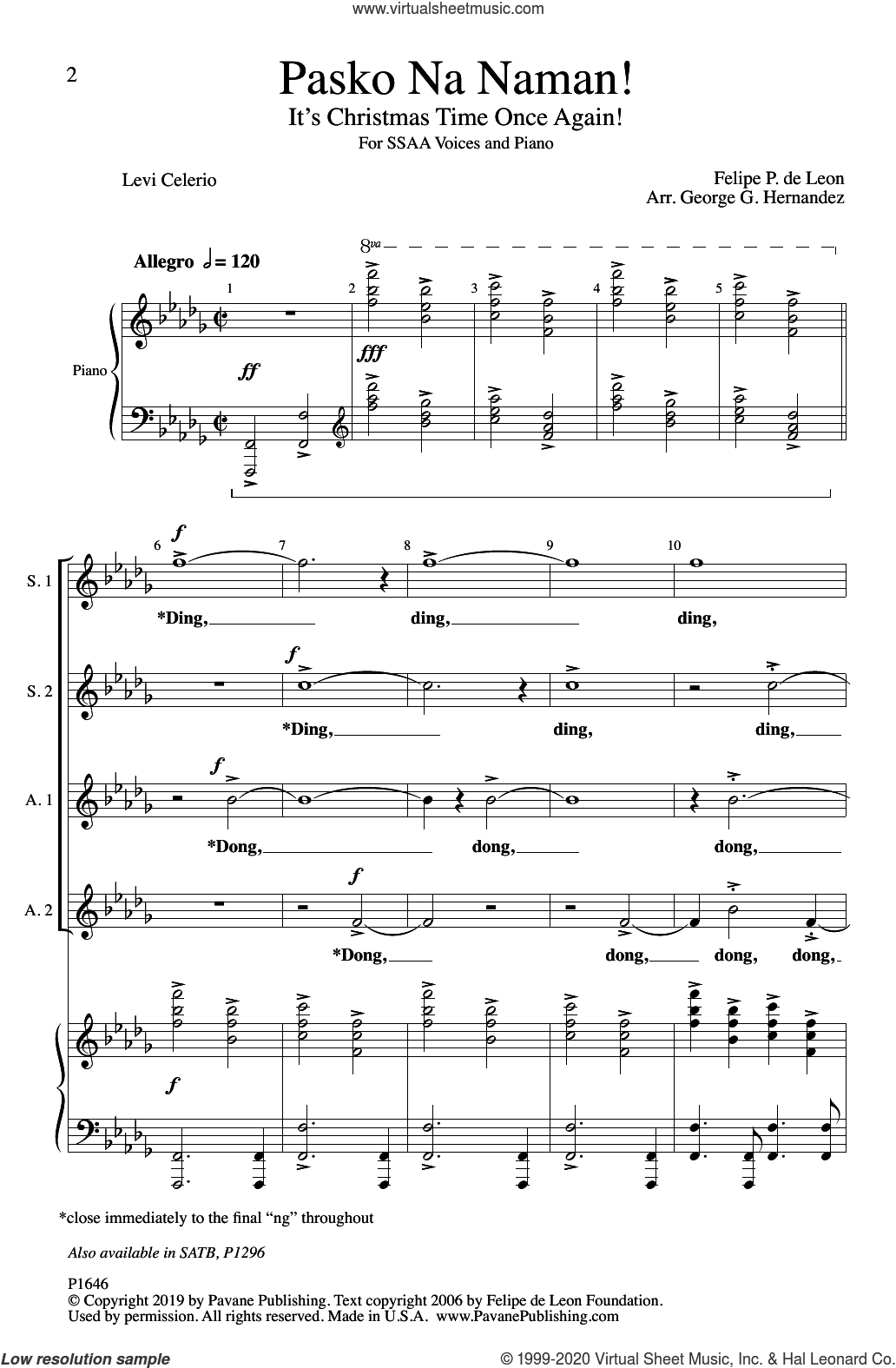 Pasko Na Naman! (It's Christmas Time Once Again!) (arr. George G. Hernandez)