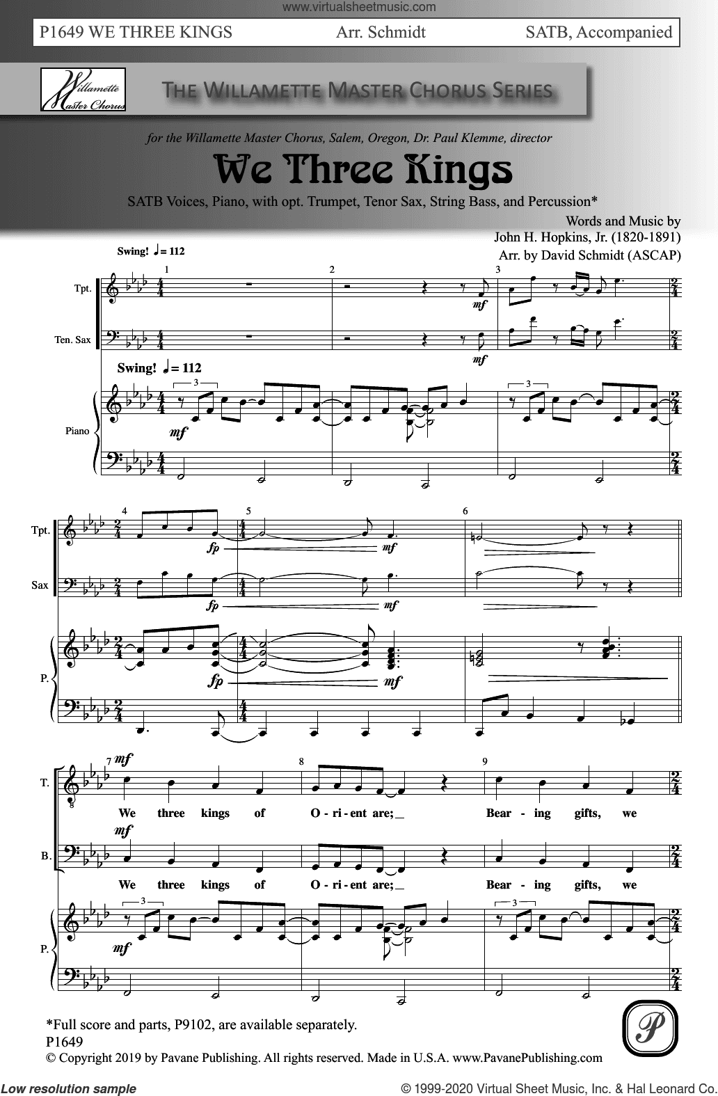 We Three Kings (arr. David Schmidt)
