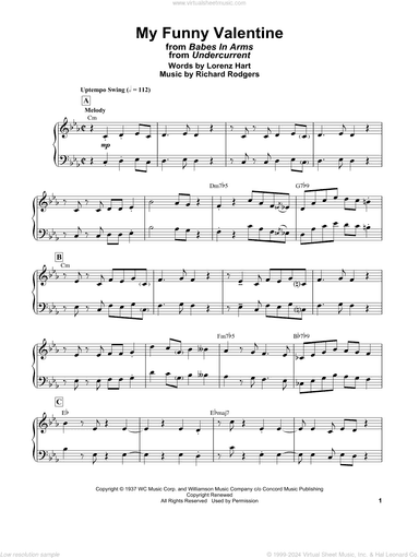 My Funny Valentine (from Babes In Arms)