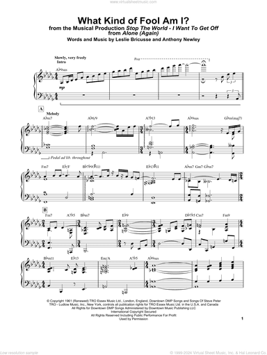What Kind Of Fool Am I? (from Stop The World - I Want To Get Off)