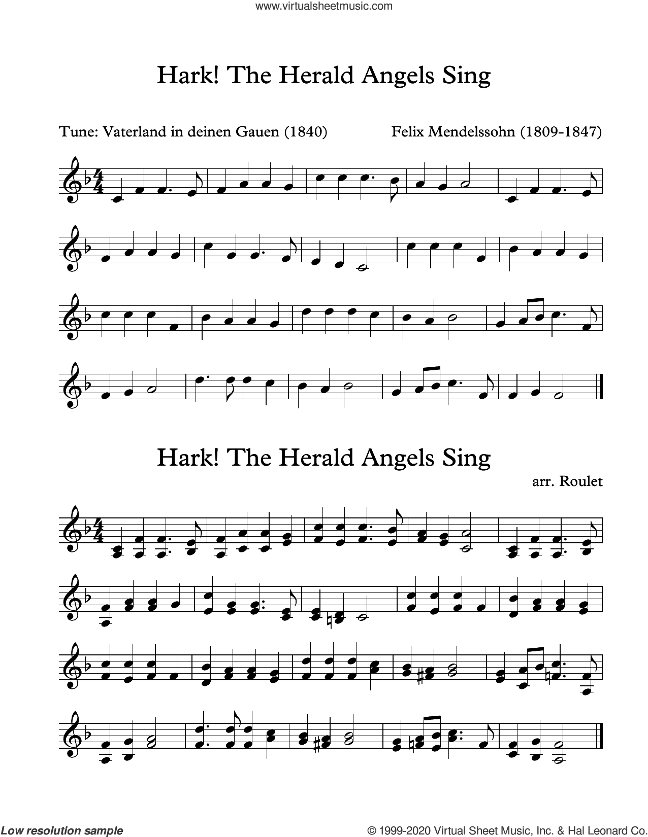 Hark The Harold Angels Sing (arr. Patrick Roulet)